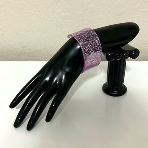Purple Glitter Acrylic Bracelet